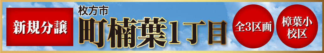 新規分譲の町楠葉１丁目