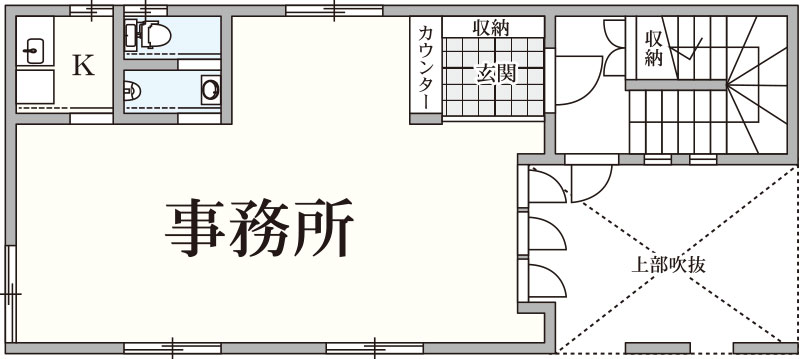 【賃貸テナント】飛鳥第六ビル1階の間取り