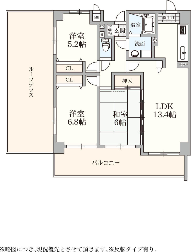 【賃貸マンション】メゾンハリマックス楠葉弐番館の間取り