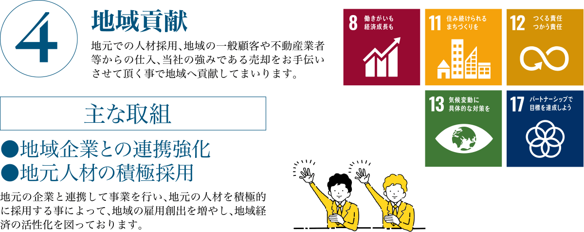 SDGsの目標達成に向けた取組④地域貢献