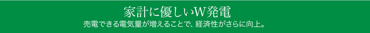 家計に優しいW発電の画像