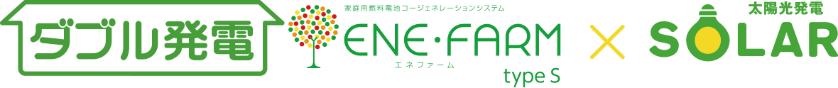 ダブル発電（エネファーム＋太陽光発電）の図